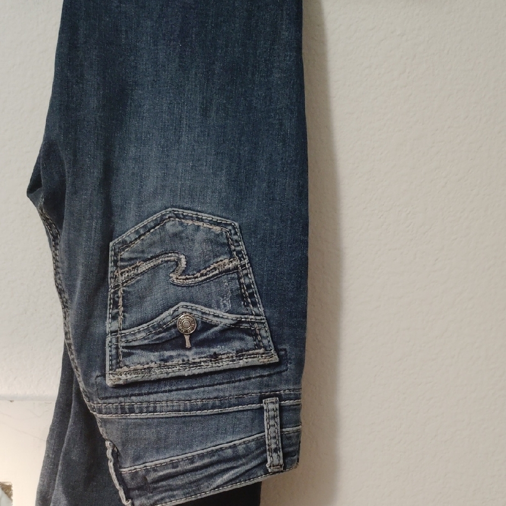 Silver Jeans Dark Blue Flare & Wide Leg